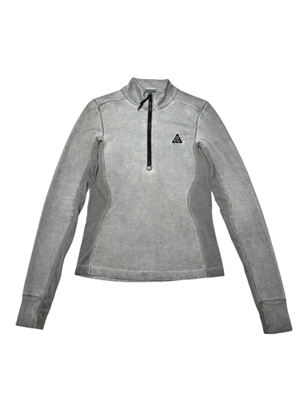 Nike ACG Steeple Rock Gray Textured Half Zip Pullover Women’s Sz S